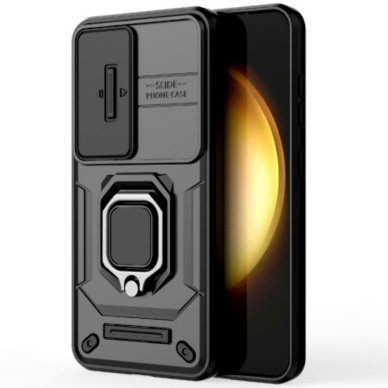 Samsung A56 5G black RING ARMOR WITH CAMSHIELD nugarėlė