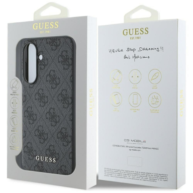 Samsung A56 5G black Metal Logo GUESS nugarėlė 6