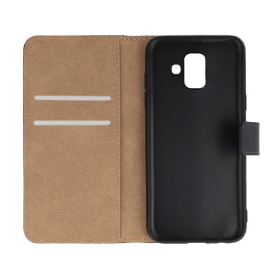 Samsung A6 2018 black Split Leather dėklas 1