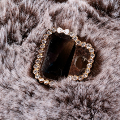 Samsung A6 2018 brown Fluffy Rabbit nugarėlė 1