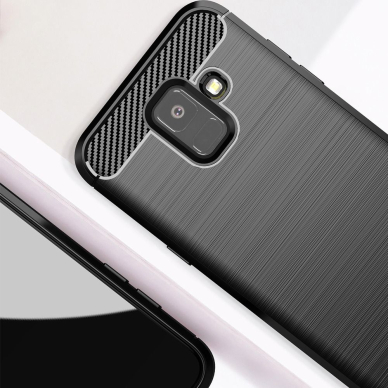 Samsung A6 2018 juoda LYGCARBON nugarėlė 1