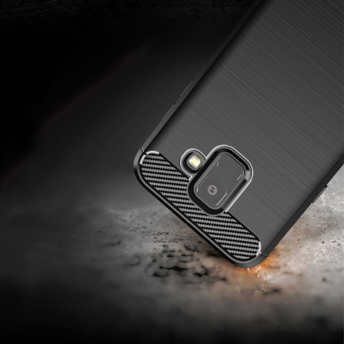 Samsung A6 2018 juoda LYGCARBON nugarėlė 3