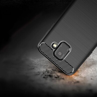 Samsung A6 2018 juoda LYGCARBON nugarėlė 3