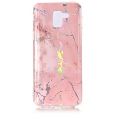 Samsung A6 2018 Tracy Pink Marble+ nugarėlė 1