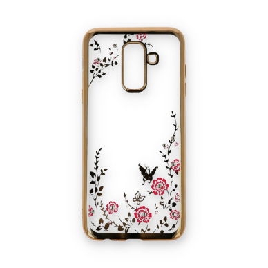 Samsung A6 PLUS 2018 Perfect Flowers gold nugarėlė 1