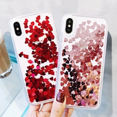 Samsung A7 2018 raudona Water Heart nugarėlė