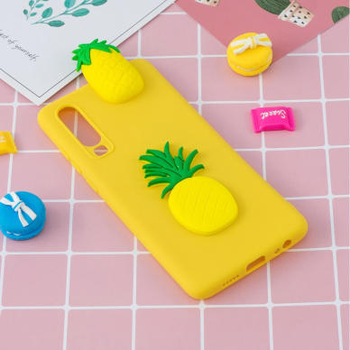 Samsung A70 geltona nugarėlė Pineapple 4D 1