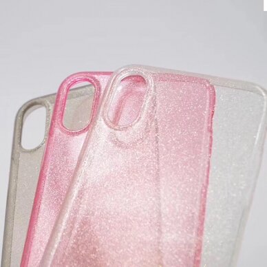 Samsung A70 rožinė Crystal Glitter nugarėlė 1