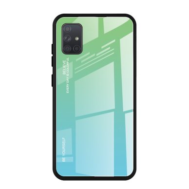Samsung A71 melsva+žalsva Tracy GLASS nugarėlė 2