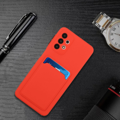Samsung A72/A72 5G Tracy raudona nugarėlė SOLID WITH CARD SLOT 5