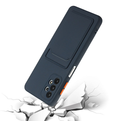 Samsung A72/A72 5G Tracy tamsiai mėlyna nugarėlė SOLID WITH CARD SLOT 2