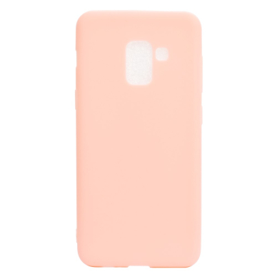 Samsung A8 2018 šviesiai rožinė mat+ nugarėlė 1
