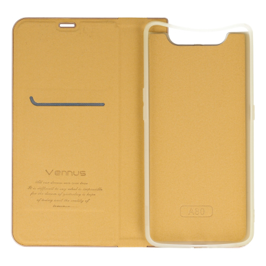 Samsung A80/A90 aukso spalvos VENBOOK dėklas 2