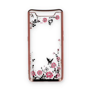 Samsung A80/A90 rausva Perfect FLOWERS nugarėlė 1