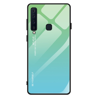 Samsung A9 2018 žalia+melsva tracy GLASS nugarėlė 1