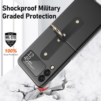 Samsung FLIP3 5G Tracy matte purple plastikinė su žiedu nugarėlė 2