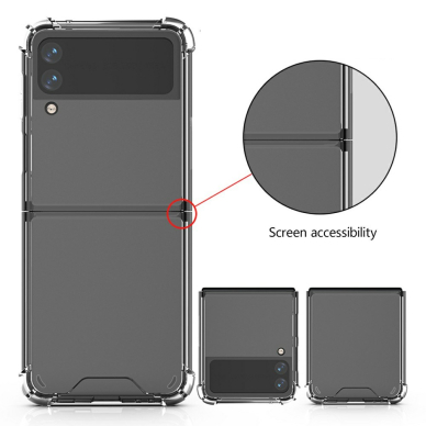 Samsung FLIP3 5G Tracy clear plastikinė ANTISHOCK nugarėlė 1