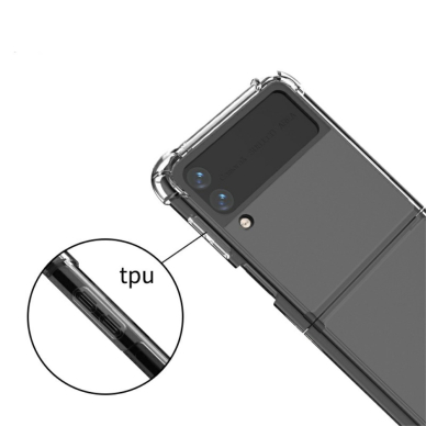 Samsung FLIP3 5G Tracy clear plastikinė ANTISHOCK nugarėlė 3