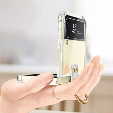 Samsung FLIP4 5G GKK RING nugarėlė plastikas+silikonas with PEN skaidri 6