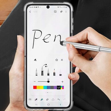 Samsung FLIP4 5G GKK RING nugarėlė plastikas+silikonas with PEN skaidri/violetinė 4