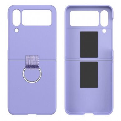 Samsung FLIP4 5G Tracy matinė violetinė plastikinė su žiedu nugarėlė 5