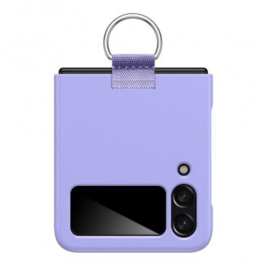 Samsung FLIP4 5G Tracy matinė violetinė plastikinė su žiedu nugarėlė 1