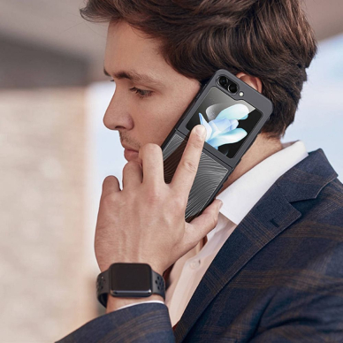 Samsung FLIP5 5G juoda Dux Ducis Aimo nugarėlė 10