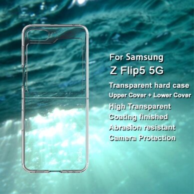 Samsung FLIP5 5G Tracy Hinge Protection Clear/Black nugarėlė 3