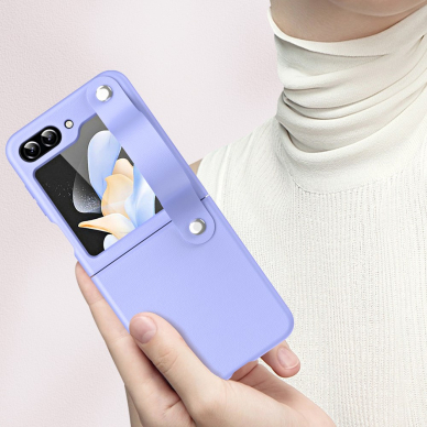 Samsung FLIP5 5G Tracy matinė rausva plastikinė Finger Strap nugarėlė 3