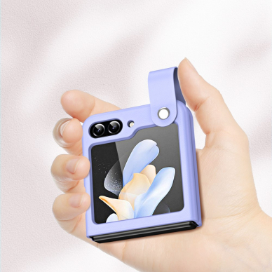 Samsung FLIP5 5G Tracy matinė rausva plastikinė Finger Strap nugarėlė 6