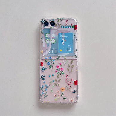 Samsung FLIP5 5G Tracy skaidri plastikinė nugarėlė GėlėsZ02 2