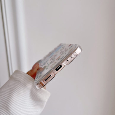 Samsung FLIP5 5G Tracy skaidri plastikinė nugarėlė GėlėsZ02 5