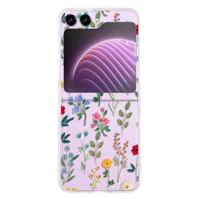Samsung FLIP5 5G Tracy skaidri plastikinė nugarėlė GėlėsZ02