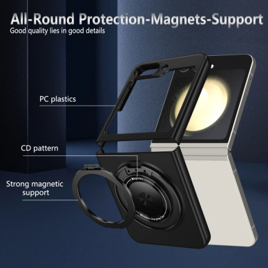 Samsung FLIP6 5G black Magsafe KICKSTAND nugarėlė 5