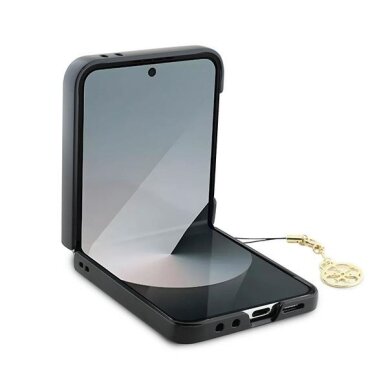 Samsung FLIP6 5G brown PU Leather 4G Charm GUESS nugarėlė 3