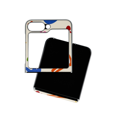 Samsung FLIP6 5G creamy white Leather Mr. Monkey nugarėlė 1