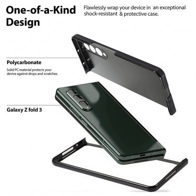 Samsung Fold3 5G Tracy matinė juoda plastikinė nugarėlė 4