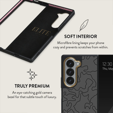 Samsung FOLD6 5G Elite Black Rock BURGA nugarėlė 2