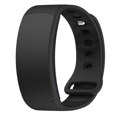 Samsung Gear Fit2 juoda apyrankė Flexible Silicone 1