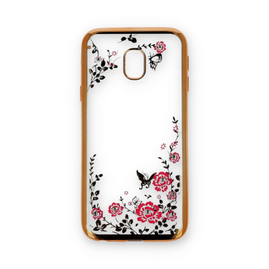 Samsung J3 2017 aukso spalvos perfect FLOWERS nugarėlė 1