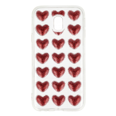 Samsung J3 2017 raudona 3D HEART nugarėlė