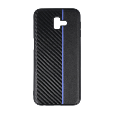 Samsung J6 PLUS juoda+mėlyna MOTO CARBON nugarėlė