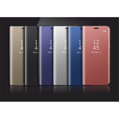 Samsung J7 2017 aukso spalvos VIEW WINDOW dėklas 3