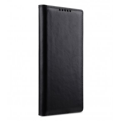 Samsung Note 10 juodas odinis WAXFALL KLASSIKER dėklas