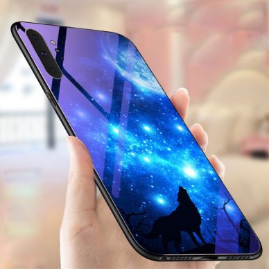 Samsung Note 10 PLUS blue ray glass nugarėlė Sky&Wolf 2