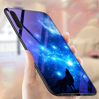 Samsung Note 10 PLUS blue ray glass nugarėlė Sky&Wolf 2