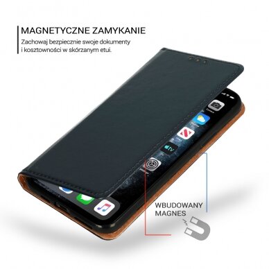 Samsung Note 10 PLUS mėlynas odinis SPECIAL dėklas 2