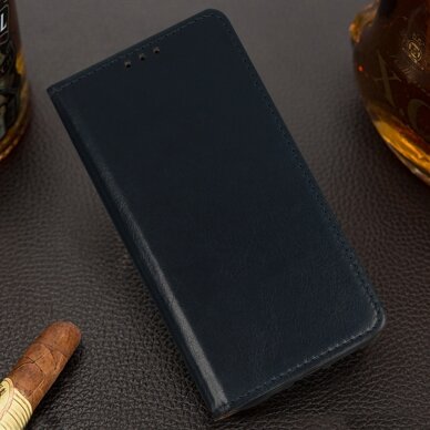 Samsung Note 10 PLUS mėlynas odinis SPECIAL dėklas 3