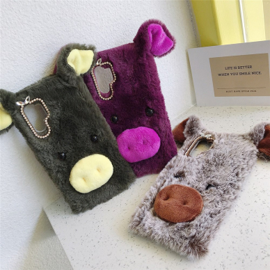 Samsung Note 10 PLUS ruda nugarėlė Fluffy Piggy 5