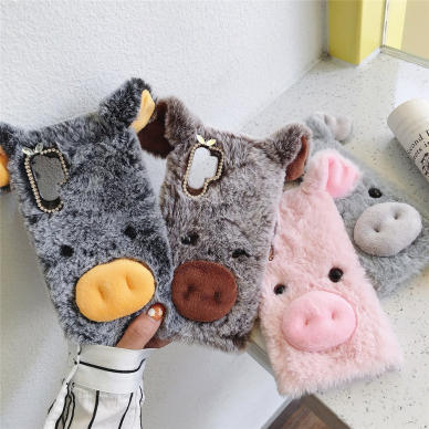 Samsung Note 10 PLUS ruda nugarėlė Fluffy Piggy 6